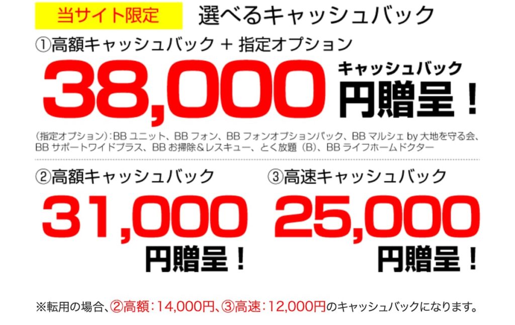 【サイト限定】最大60,000円キャッシュバック