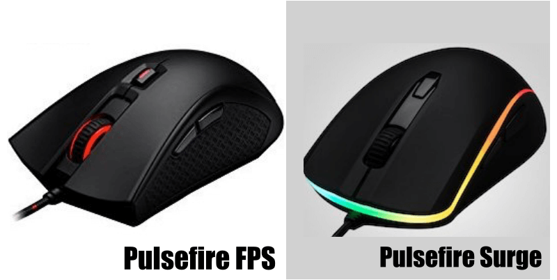 Pulsefire FPSとHyperX Pulsefire Surgeの比較