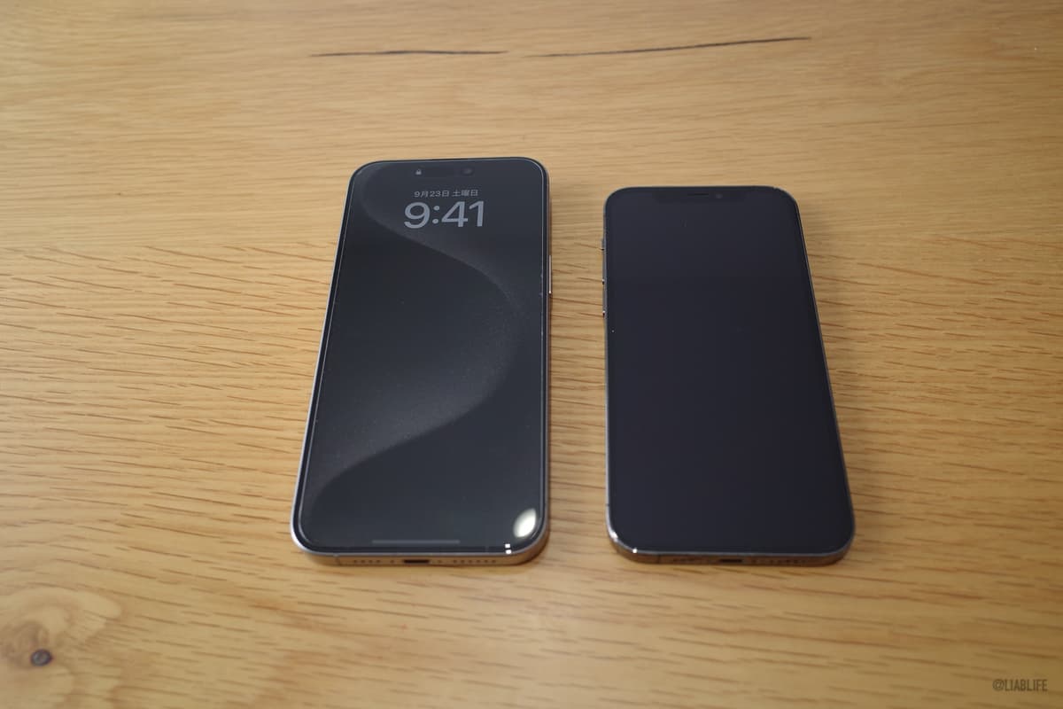 iPhone12ProとiPhone 15 Pro Maxの比較